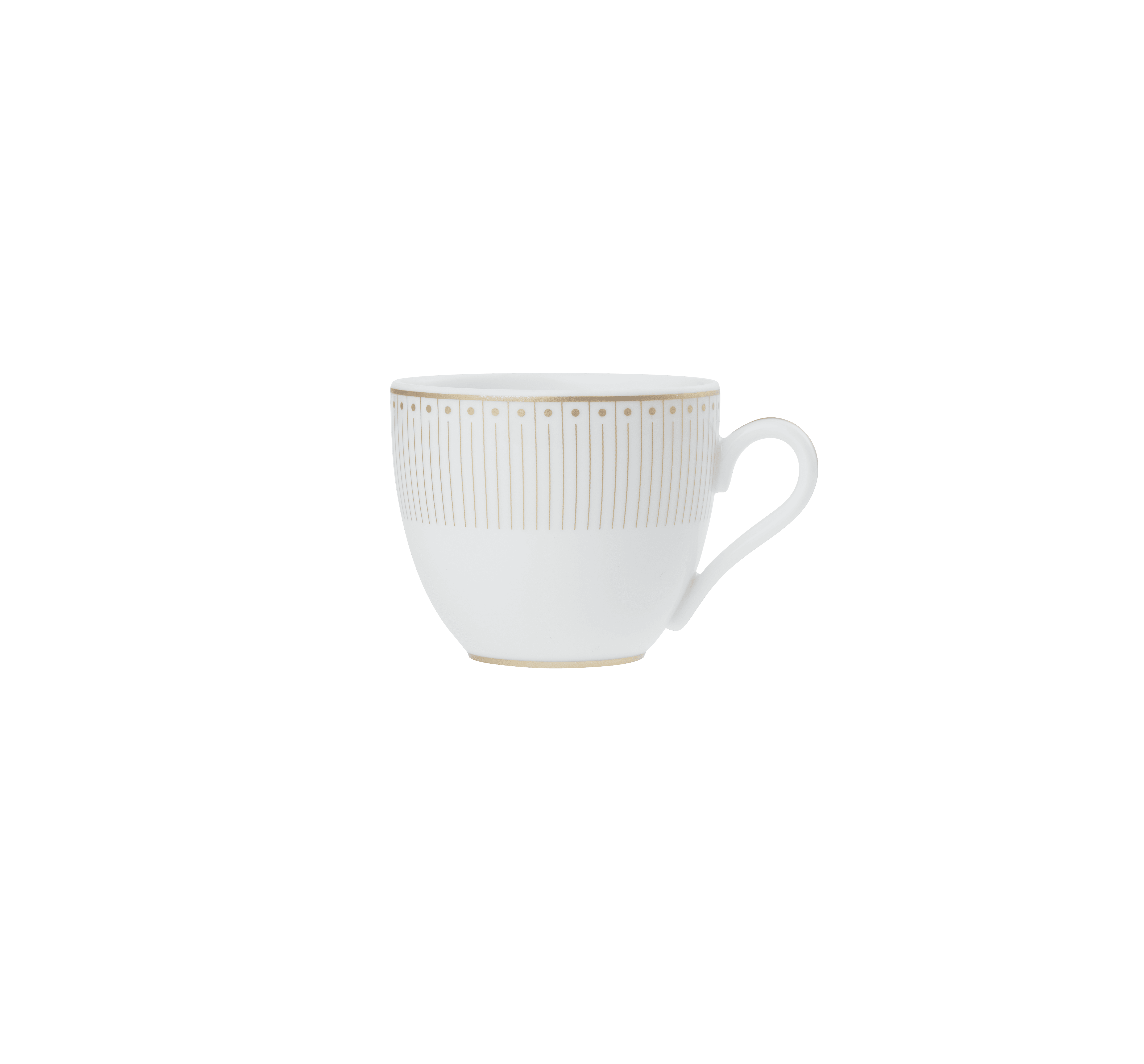 2 Porcelain Coffee Cup and Saucers Gold Finish Malmaison Impériale
